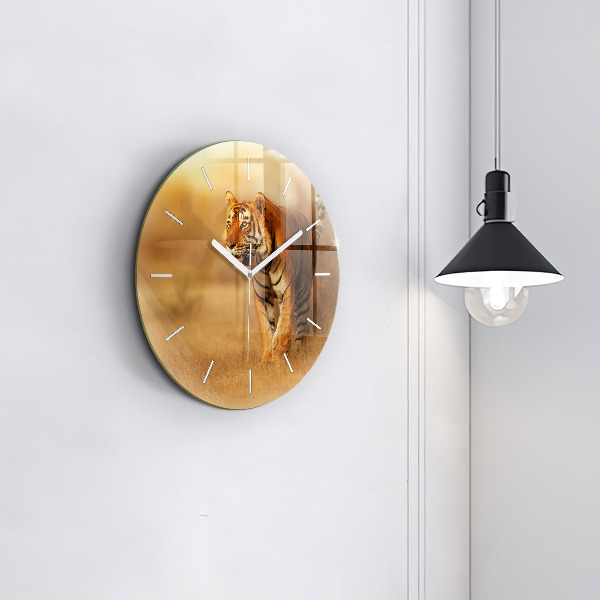 Orologio rotondo Caccia alla tigre
