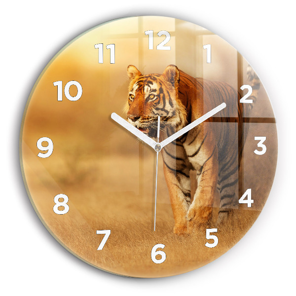 Orologio rotondo Caccia alla tigre