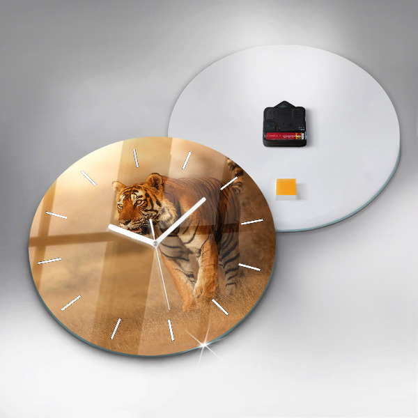 Orologio rotondo Caccia alla tigre