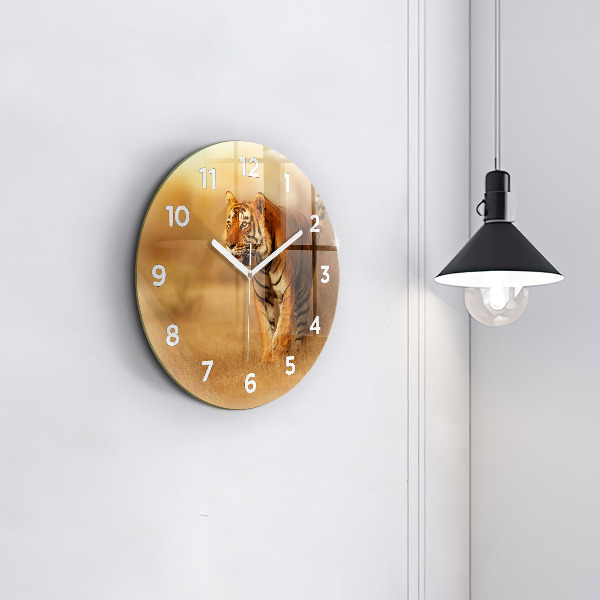 Orologio rotondo Caccia alla tigre