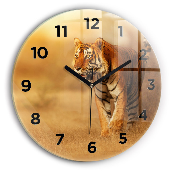 Orologio rotondo Caccia alla tigre