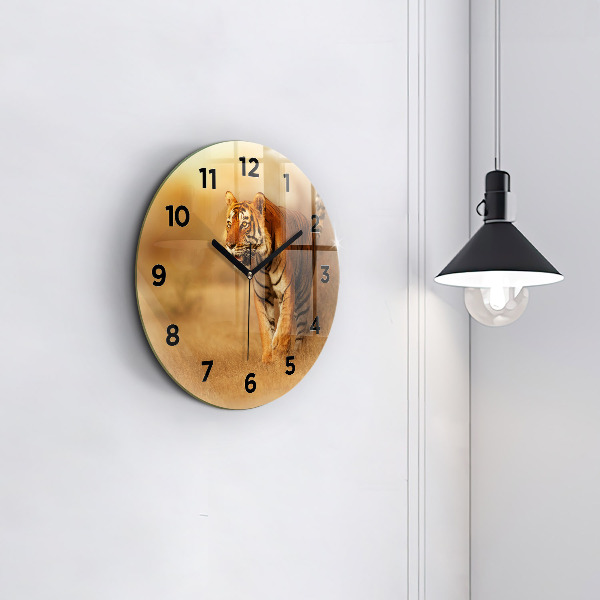 Orologio rotondo Caccia alla tigre