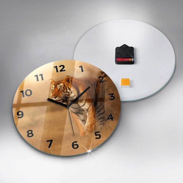 Orologio rotondo Caccia alla tigre