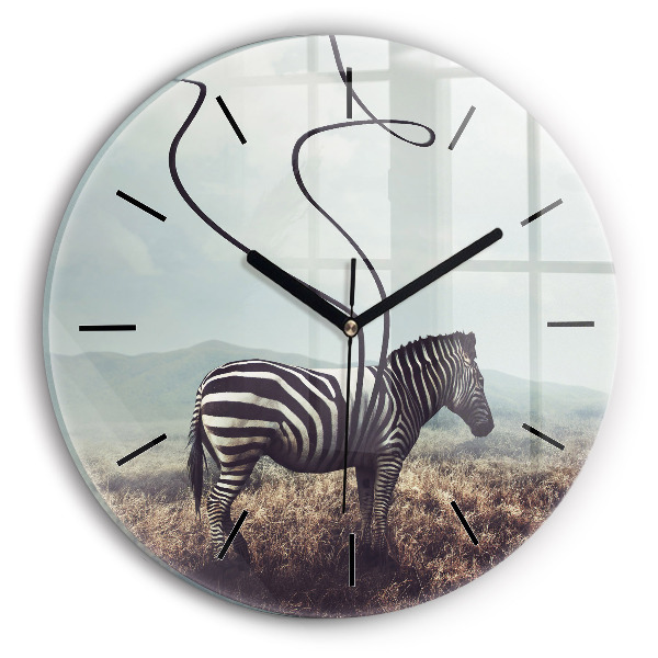 Orologio rotondo Zebra – Astrazione