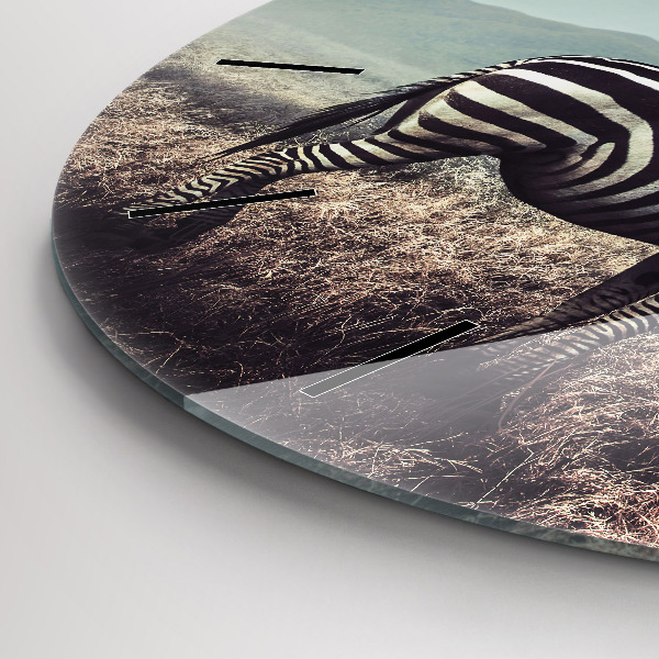 Orologio rotondo Zebra – Astrazione