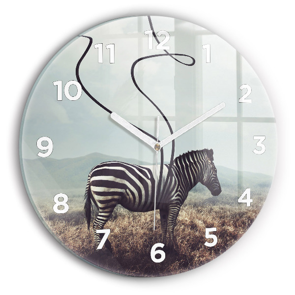 Orologio rotondo Zebra – Astrazione