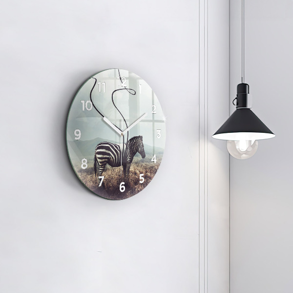 Orologio rotondo Zebra – Astrazione