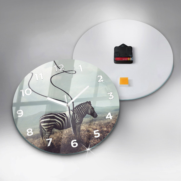 Orologio rotondo Zebra – Astrazione