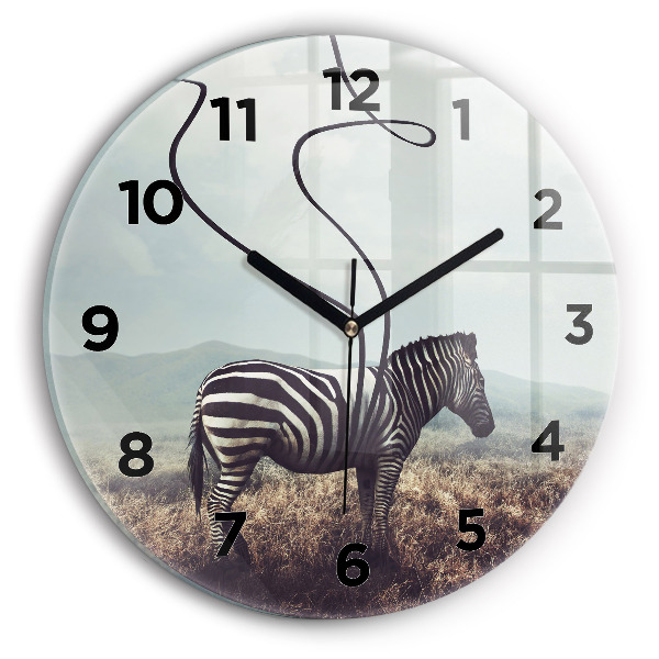 Orologio rotondo Zebra – Astrazione