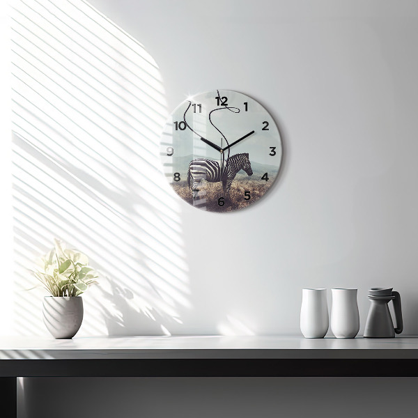 Orologio rotondo Zebra – Astrazione
