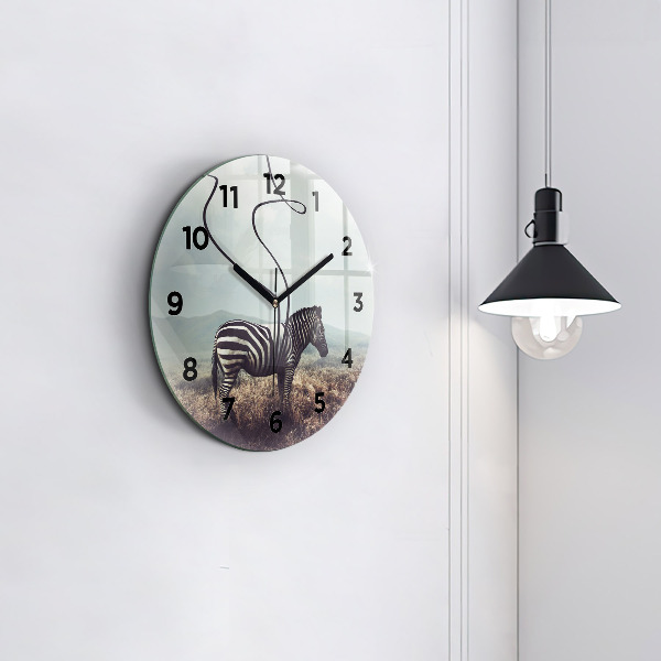 Orologio rotondo Zebra – Astrazione