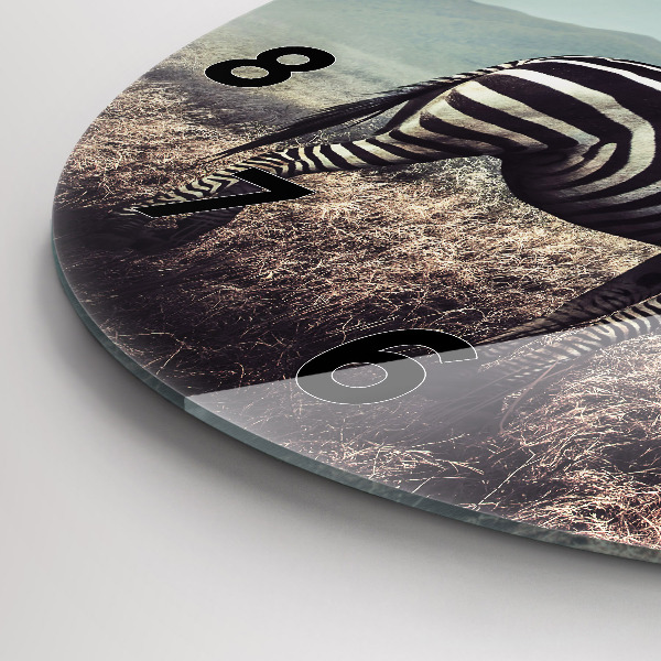Orologio rotondo Zebra – Astrazione