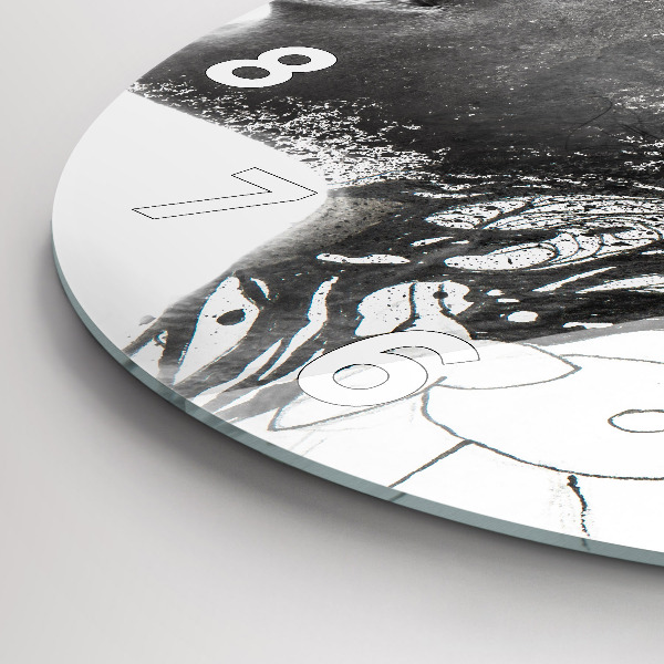 Orologio rotondo Volto di donna astratto