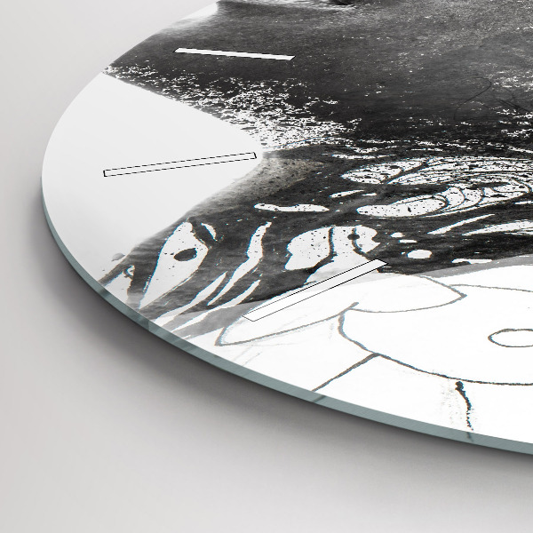 Orologio rotondo Volto di donna astratto