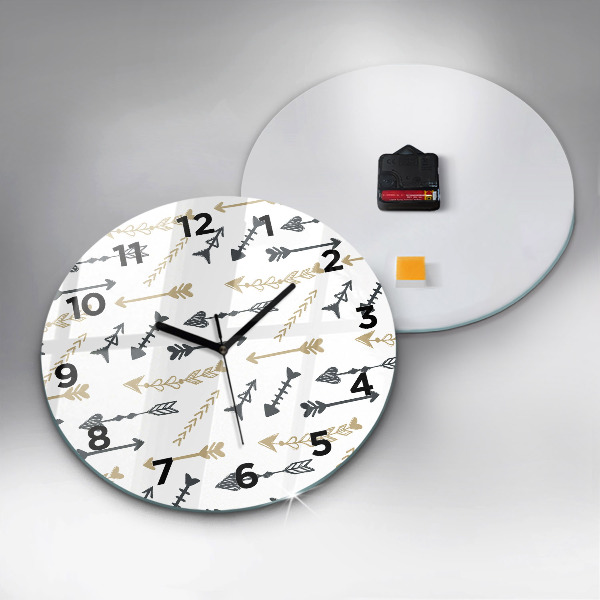 Orologio rotondo Motivo geometrico hipster