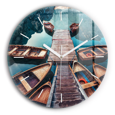 Orologio rotondo Molo e lago