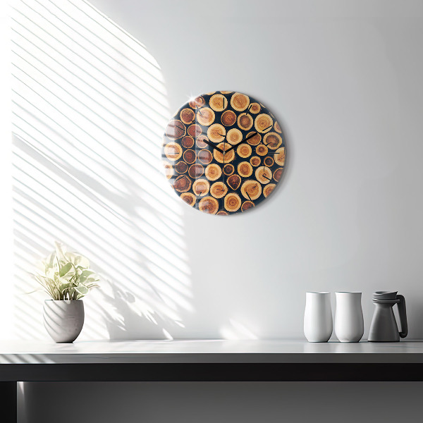 Orologio rotondo Legna