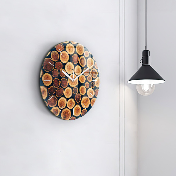 Orologio rotondo Legna