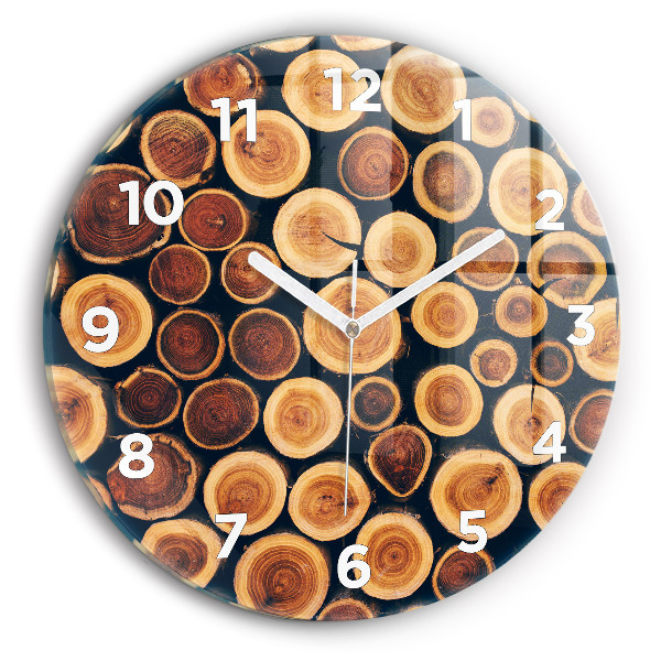 Orologio rotondo Legna