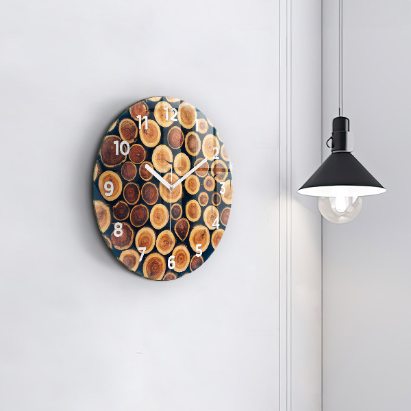 Orologio rotondo Legna
