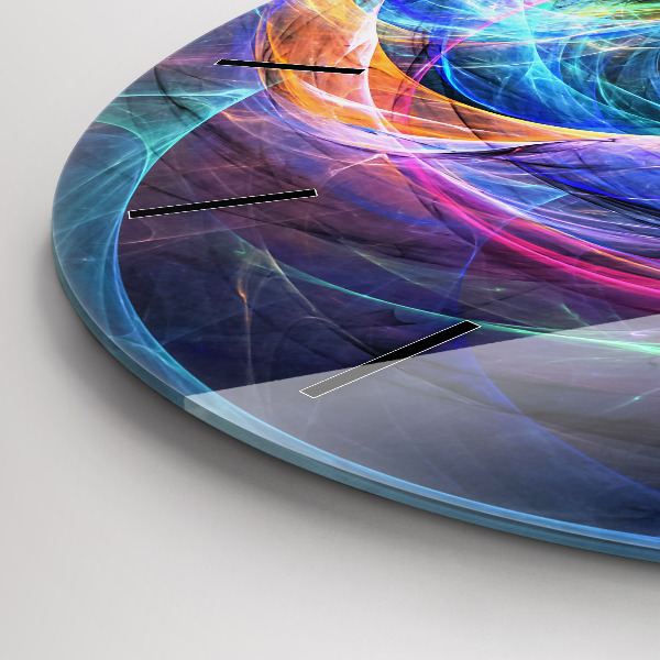 Orologio rotondo Frattale colorato