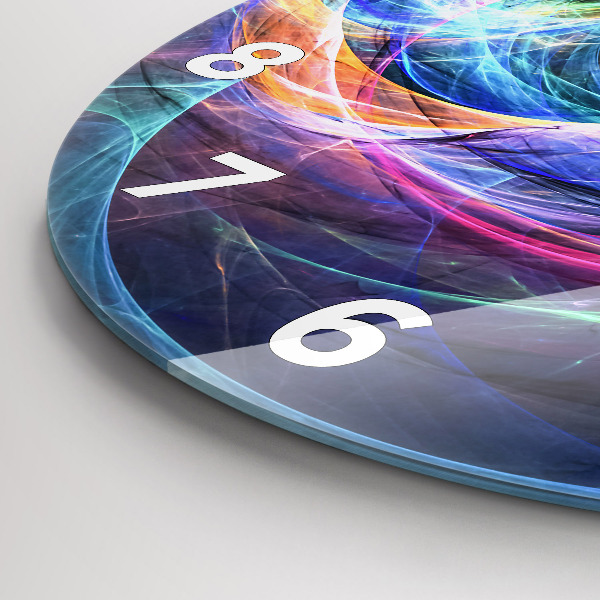 Orologio rotondo Frattale colorato