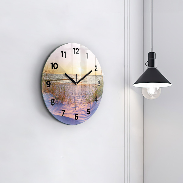 Orologio rotondo Mare soleggiato polacco