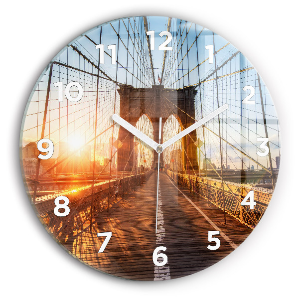 Orologio rotondo Ponte di Brooklyn New York