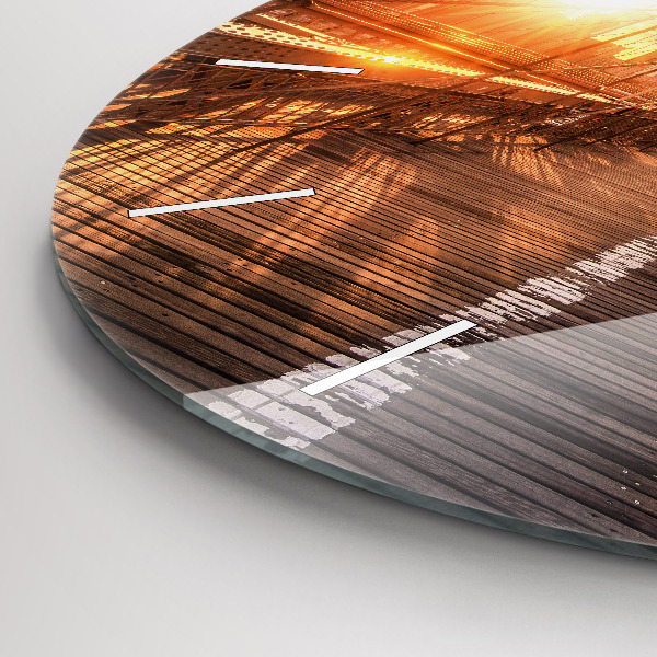 Orologio rotondo Ponte di Brooklyn New York