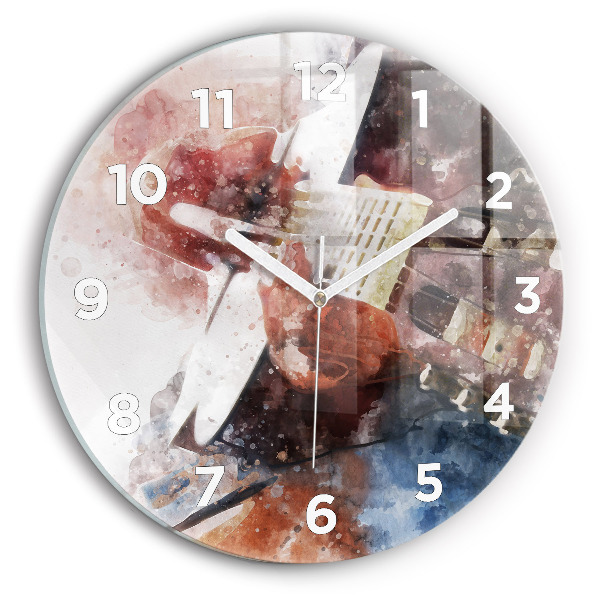 Orologio rotondo Visualizzazione della chitarra