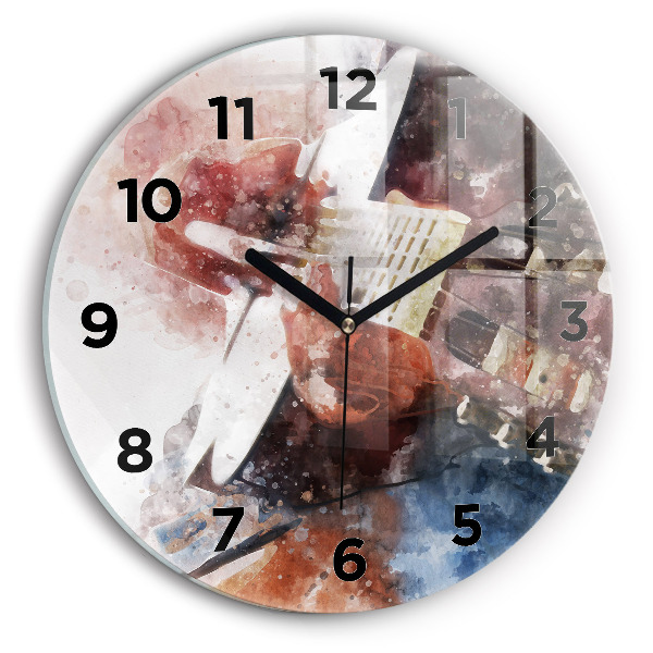 Orologio rotondo Visualizzazione della chitarra