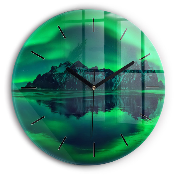 Orologio rotondo aurora boreale