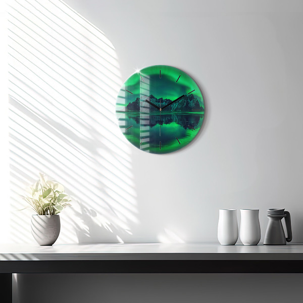Orologio rotondo aurora boreale