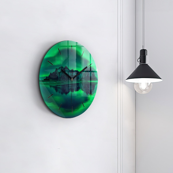 Orologio rotondo aurora boreale
