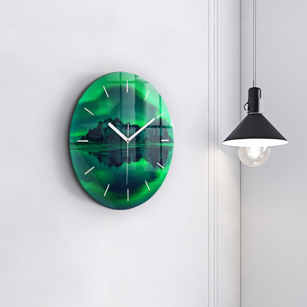 Orologio rotondo aurora boreale