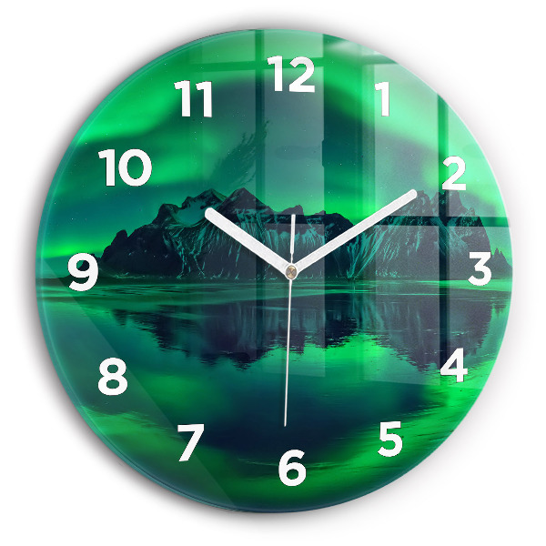 Orologio rotondo aurora boreale