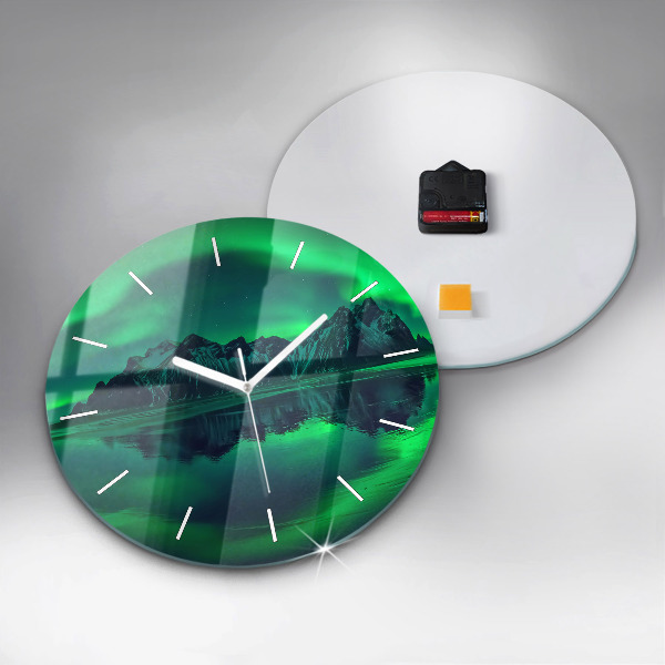 Orologio rotondo aurora boreale