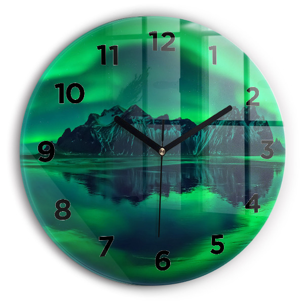 Orologio rotondo aurora boreale