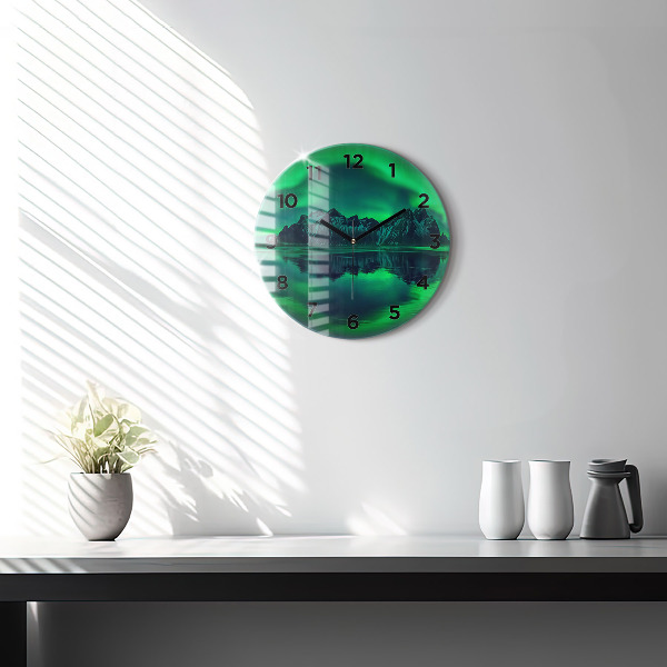Orologio rotondo aurora boreale