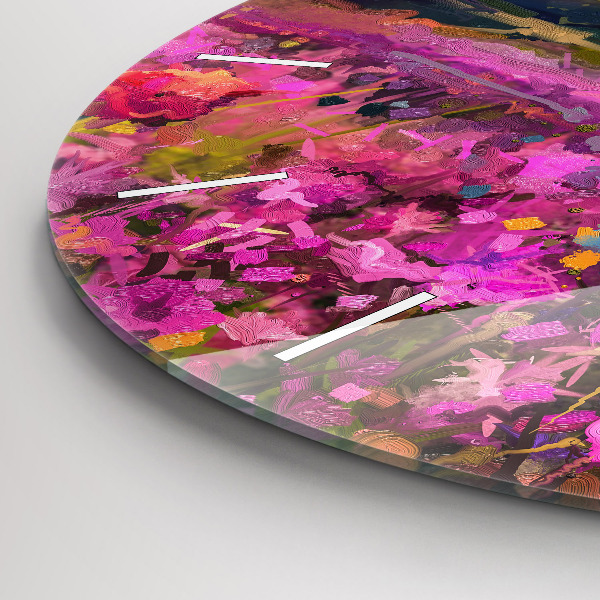 Orologio rotondo Prato al tramonto