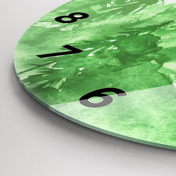 Orologio rotondo Dipingere la foresta verde