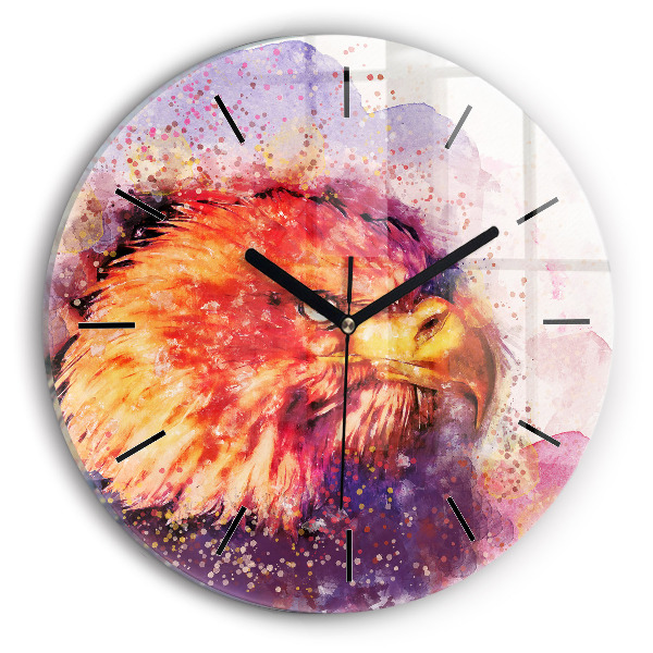 Orologio rotondo Aquila acquerello