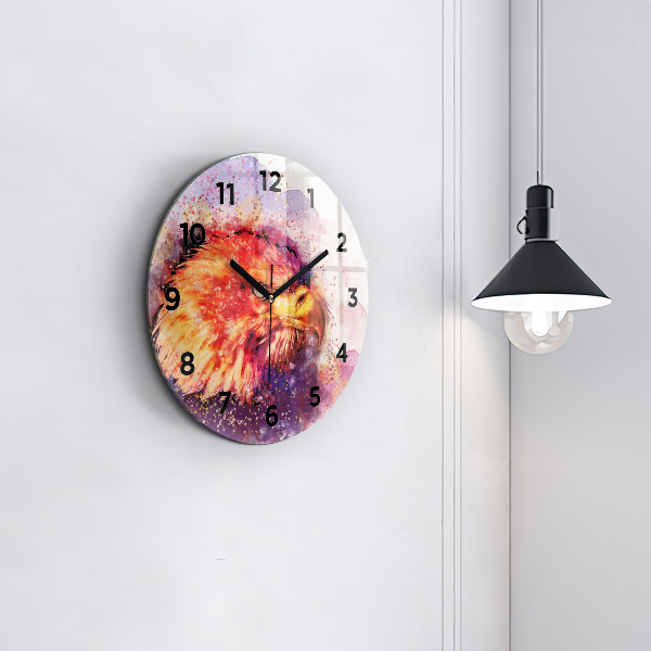 Orologio rotondo Aquila acquerello