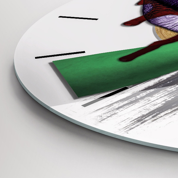 Orologio rotondo collage surrealista