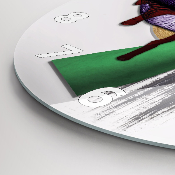 Orologio rotondo collage surrealista