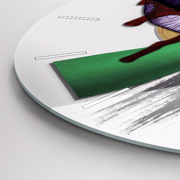 Orologio rotondo collage surrealista