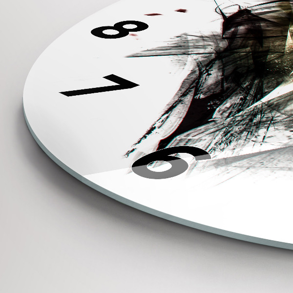 Orologio rotondo Ritratto disegnato di un lupo
