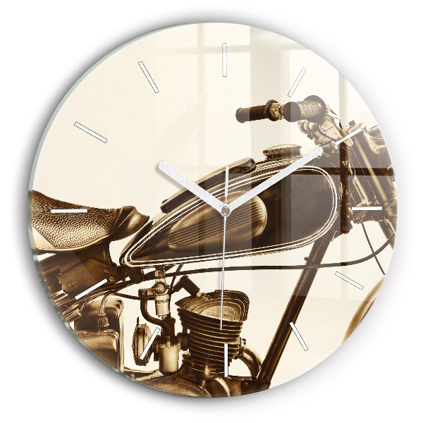 Orologio rotondo Moto d'epoca seppia