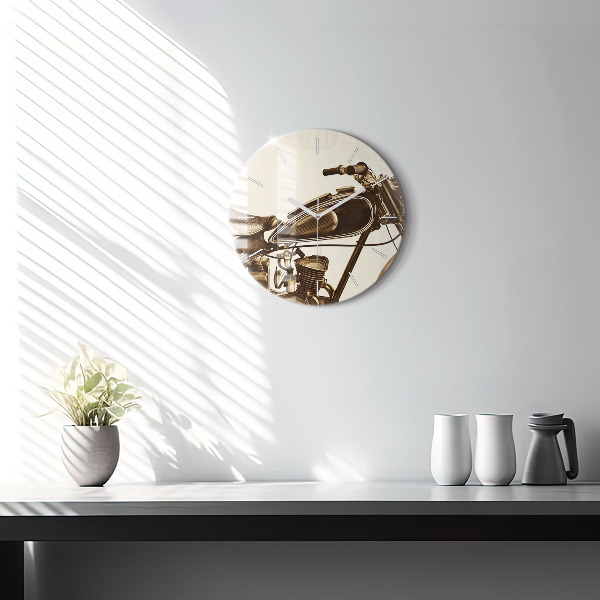 Orologio rotondo Moto d'epoca seppia