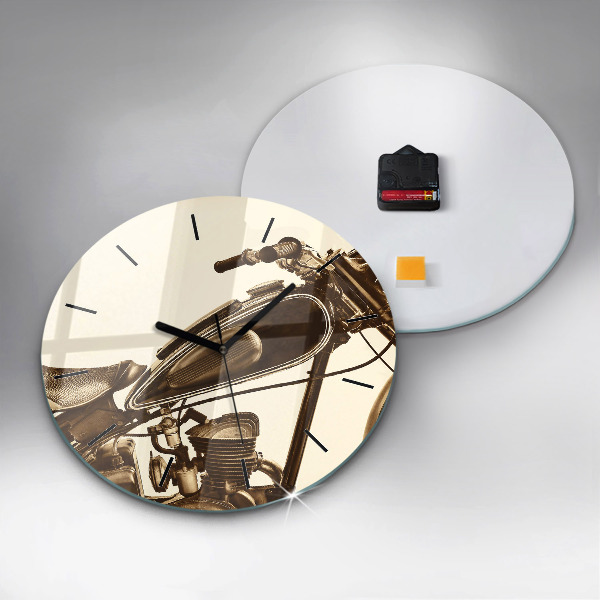 Orologio rotondo Moto d'epoca seppia